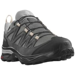 SALOMON X WARD LEATHER GORE-TEX W GULL/BLACK/EBONY 23 -Hiking Shoes Shop 9 126207 l47182400 03