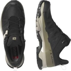 SALOMON X ULTRA 4 GORE-TEX BLACK/VINTAGE KAKI/VANILLA ICE 23 -Hiking Shoes Shop 9 85112 l41288100 04